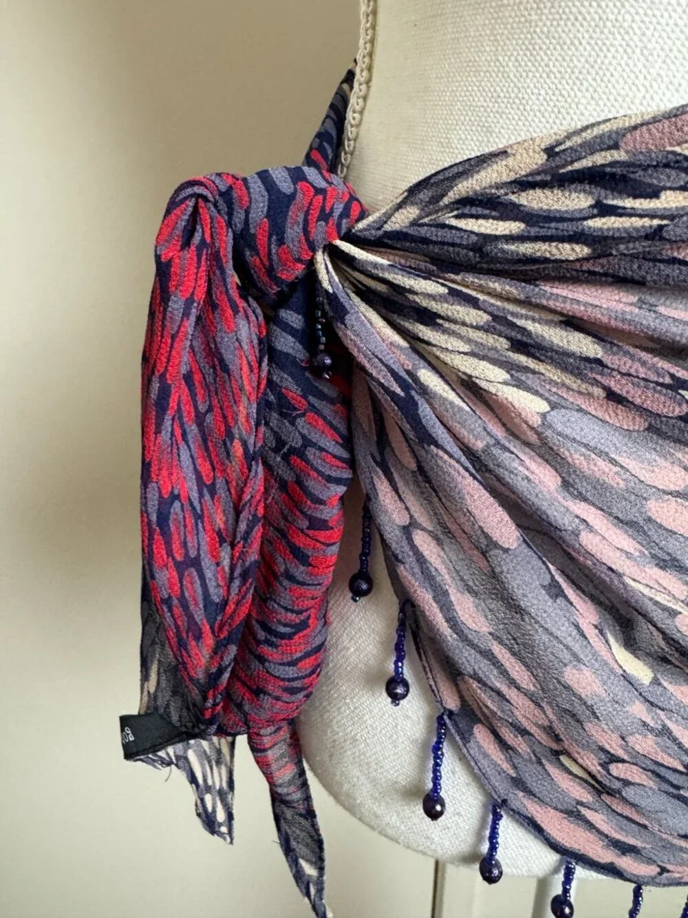 Gotelli Triangle Scarf Wrap Beads